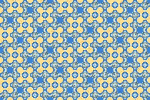 ลวดลายเรขาคณิตสีน้ำเงินและสีเหลืองสำหรับการออกแบบพื้นหลัง